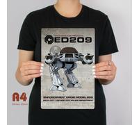 Robocop ED209 Metallo Film Poster Ocp Omni Utente Prodotti Man Cave Vintage 80s