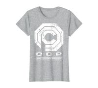 Robocop OCP: OMN: Logo usurato per Prodotti di consumo Maglietta, Donna, Grigio Melange, 3XL