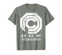 Robocop OCP: OMN: Logo usurato per Prodotti di consumo Maglietta, Uomo, Verde Militare mélange, 3XL