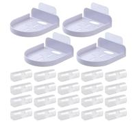 ROBOHOOK 4 supporti da parete per fotocamera, autoadesivi, senza fori, supporto da parete per baby monitor, con 20 organizer per cavi, adatto per telecamera di sicurezza, baby monitor, mini