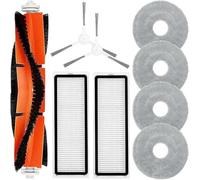Roboparts® Kit 9 in 1 ricambi compatibili con Xiaomi Vacuum S20+. Include rullo principale, spazzole laterali, mocio per il lavaggio e filtri hepa