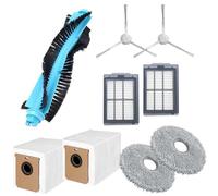 Roboparts® Kit 9 in 1: rullo principale, 2 spazzole laterali, 2 filtri hepa, 2 sacchetti di svuotamento e 2 mop per aspirapolvere Cecotec Conga 15090 16090 AI SpinArm Home&Wash