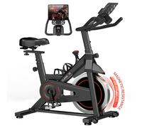 ROBORE SEB20 Bici Stazionaria per Esercizi, Capacità 136 kg, Trasmissione Silenziosa a Cinghia, Sella Confortevole e Supporti per iPad/Bottiglie - Nouvo