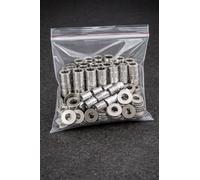 RoboRider Labs Kit distanziale MR85 | 30 spessori in acciaio inox + 10 distanziali in acciaio | ID 5,1 mm | Set di spessori di precisione 0,1-2,0 mm | Set da 40 pezzi per cuscinetti in miniatura