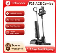 roborock F25 ACE Combo, aspirapolvere senza fili 5 in 1 per umido e secco, 20.000 Pa di aspirazione, elimina lo sporco umido e secco, con autopulizia e asciugatura.