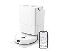 roborock Q Revo Robot di aspirazione e pulizia con stazione di aspirazione (potenza di aspirazione 5500Pa, durata della batteria 180 minuti, serbatoio di polvere da 350 ml, serbatoio dell'acqua da 80