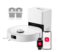 roborock Q10 S5+ Set Robot Aspirapolvere con Stazione, 10.000Pa, Panno Sollevabile, Pulizia VibraRise 2.0(3000 volte/min), Anti-groviglio, Evitamento degli Ostacoli, Strategie dei Tappeti, APP, Bianco