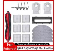 Roborock Q10 X5 / Q10 PF / Q10P / Q8+ / Q8 Max Pro Plus) Accessorio robot Spazzola laterale principale Filtro Mop Sacchetto per la polvere in tessuto