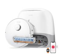 roborock Qrevo Curv 2 Flow Robot Aspirapolvere Lavapavimenti, 270mm Autopulizia Rullo, 20.000Pa, Protezione Rullo per Tappeti Asciutti, Stazione Multifunzionale, Videochiamata, Hello Rocky