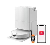 roborock Qrevo Edge 2 Robot Aspirapolvere Lavapavimenti 25.000Pa, Bianco | LDS Retrattile, 7,98 cm, FlexiArm, Antigroviglio, Autopulizia Panno 80°C, Evita Oltre 280 Oggetti, Videochiamata