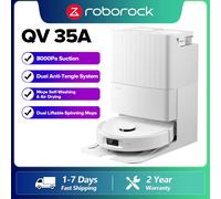 roborock QV 35A Robot (aggiornamento di Qrevo / Qrevo S / Qrevo Plus),potenza di aspirazione di 8000Pa,doppio sistema anti-groviglio,evitamento intelligente degli ostacoli,pulizia automatica del