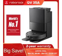 roborock QV 35A Robot aspirapolvere e scopa, aspirazione 8000 Pa, aggiornato da Qrevo S, dock tutto in uno, spazzola antigroviglio, lavaggio automatico del mop