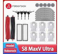 Roborock S8 MaxV Ultra A9650RR Robot Aspirapolvere Pezzi di ricambio Spazzole laterali principali Panni per mocio Filtri HEPA Sacchetti per la polvere Accessori