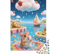 Roborovski Hamster Jigsaw for Adults 1000Pc Brainteasing Home Decoration Gifts for Men Challenging Game 1000pcs (75x50cm)
