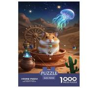 Roborovski Hamster Jigsaw Puzzle 1000 Pezzi Per Adulti,Desert Fantasy Gioco Diabilità Impossibile Puzzle Arte Giochi Rilassamento E Intelligenza Idea Regalo Uomo E Donna 70x50cm/1000pcs