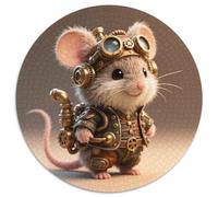 Robot 1000 Pieces Round Puzzles Creative Jigsaw Impossible Hard Difficult Challenging for Adults And Kids Unique Challenge Game 1000pcs (67.5x67.5cm)