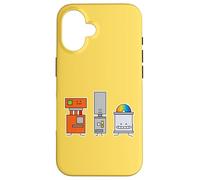 Robot amici felici dvd tech hardware elettronico Custodia per iPhone 16