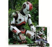 Robot arrugginito nella foresta - Puzzle da 1000 pezzi per ragazzi - Gioco interattivo di gruppo - Immagine da assemblare - Decorazione murale (38x52cm)