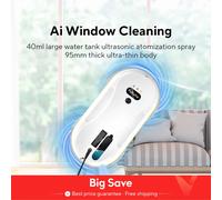 Robot aspirapolvere automatico per la pulizia a spruzzo d'acqua per finestre domestiche, WHITE