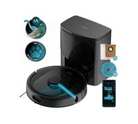ROBOT ASPIRAPOLVERE CECOTEC Conga 9990 AI Spin Revolution Ultra Power - Navigazione Laser, Potenza 1000 W, Lavapavimenti, Autonomia fino a 120 min, Base di carica, Nero