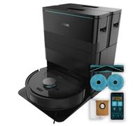 Cecotec Robot Aspirapolvere e Lavapavimenti con Base Autovuotante Conga X50. Motore Aspirazione 15000Pa, Base 4in1, Tecnologia Laser, Mop Rotanti, Spazzola Laterale, App e Connessione Bluetooth e WiFi