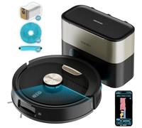 Cecotec Robot Aspirapolvere con Base Autopulente Conga Y100 Spin AI. Navigazione Laser, 20000Pa Pressione di Aspirazione, Spazzola Silicone Speciale per Animali, Base 2.8L, Controllo App