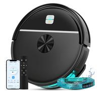 Robot Aspirapolvere e Lavapavimenti OMESER 8000Pa con Controllo WiFi e App, Ricarica Automatica, per Peli di Animali e Pavimenti Duri, Compatibile con Tuya