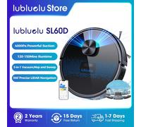 Robot aspirapolvere e scopa combinati 4000 Pa, Lubluelu SL60D Robot aspirapolvere, 150 minuti max, 55 dB, 10 zone vietate per peli di animali, tappeti, pavimenti [Aspirapolvere e lavapavimenti 2 in 1]