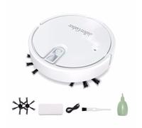 Robot Aspirapolvere Lavapavimenti Con Mappatura, 5-In-1 Robot Aspirapolvere Automatico Robot Spazzante Con Potente Aspirazione 2000 Pa Per Tappeti E Pavimenti Duri Con Peli Di Animali,White-1 PACK