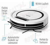 ROBOT ASPIRAPOLVERE MEDION RICARICABILE Pavimenti Tappeti Ottimo Peli ANIMALI