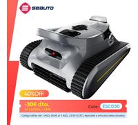 Robot aspirapolvere per piscina Cordless: Seauto 180 minuti in esecuzione arrampicata su parete per piscine fuori terra e interrate fino a 2000 piedi quadrati. Space Gray