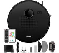 Robot Aspirapolvere Sencor SRV 9020BK Navigazione LiDAR 3.000 Pa Multi-mapping