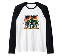 Robot attivisti di intelligenza Artificiale Anti Invasione AI Maglia con Maniche Raglan