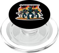 Robot attivisti di intelligenza artificiale anti invasione AI PopSockets PopGrip per MagSafe