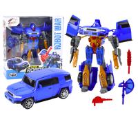 Robot auto trasformabile 2 in 1 con accessori e armi - Blu