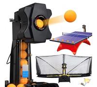 Robot automatico da ping pong da ping pong, con funzione multi-rotazione, multi-goccia, rete di riciclaggio e 100 palline per pratica di abilità