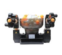 Robot automatico da ping pong, macchina da ping pong con doppia testa e telecomando senza fili, 40-70 pezzi/min e velocità della palla 4-40 M/S, per giocatori di tennis, amanti, principianti, atleti