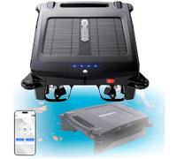 Robot automatico senza fili ad energia solare per piscina Skimmer Cleaner per tutte le piscine Sur-Face, con supporto app, salvaguardia dell'acqua poco profonda e motori doppi tolleranti al cloro