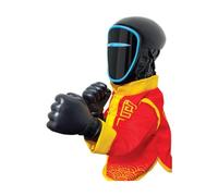 Robot Boxing Hand Puppet Interactive Kids Punching Doll Toy - ABS 26.2x14.5x10.5cm 250g Battery Powered 2 AAA Funny Prank Interactive Hand Puppet Gift Toy For Children Family Play Entertainment