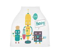 Robot Buongiorno Auto per Bambini Passeggino Tettoia Copri Seggiolino Copertura Infermieristica per L'Allattamento Al Seno All-In-1 Morbido Traspirante Elastica Tettuccio