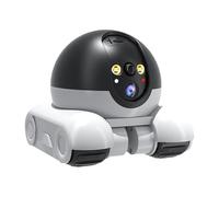 Robot Camera, 1080p Wi-FI Double Lens AI-Powered Security Robot, 360° Night Vision with App Remote Control, Home Monitor for Child, Pet, Nursery, Apartment Or Vacation Use, 4.33x2.48x2.83in