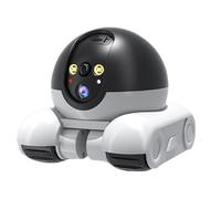Robot Camera, 1080P Wi-Fi Robot with Cameras, 4.33x2.48x2.83 Inches AI powered Wi-Fi HD Double Lens 360 Degree Night Vision, App Control Remote Monitor for Child, Pet, Nursery, Apartment, Vacation