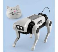 Robot cane e gatto robotico intelligente e bionico alimentato, animali telecomandati con assemblaggio fai-da-te, giocattolo educativo per l'apprendimento scientifico, cane e gatto robotici meccanici c
