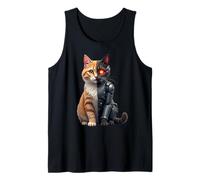 Robot Cat degli Cyborg AI Cats Robotic Kitten Dystopian Canotta