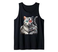 Robot Cat degli Cyborg AI Cats Robotic Kitten Dystopian Canotta