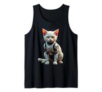 Robot Cat degli Cyborg AI Cats Robotic Kitten Dystopian Canotta