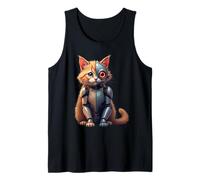 Robot Cat degli Cyborg AI Cats Robotic Kitten Dystopian Canotta