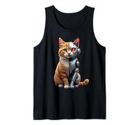 Robot Cat degli Cyborg AI Cats Robotic Kitten Dystopian Canotta