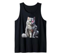Robot Cat degli Cyborg AI Cats Robotic Kitten Dystopian Canotta