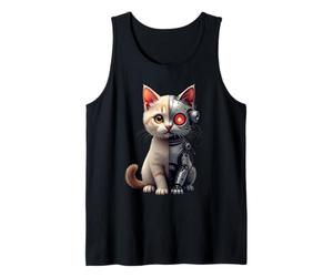 Robot Cat degli Cyborg AI Cats Robotic Kitten Dystopian Canotta